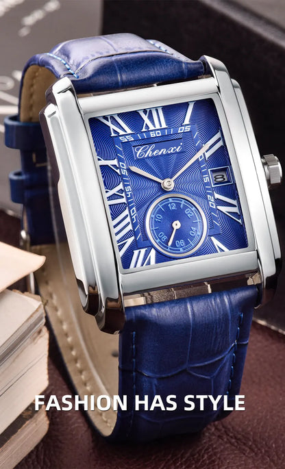 CHENXI 8216 Elegant Waterproof Square Men's Quartz Watch