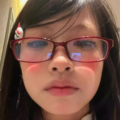 New Retro Blue Green Oval Small Frame Glasses Frame Women's Anti Blue Light Glasses Fashion Y2K Square Eyeglasses Frame