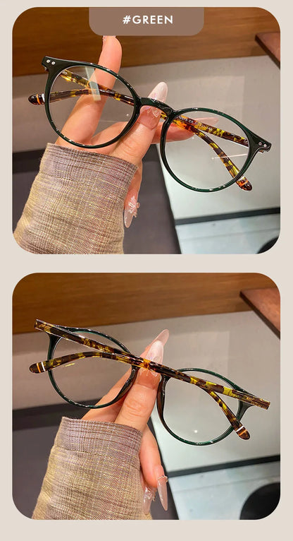 O-Q CLUB Retro Round Men and Women Optical Prescription Glasses