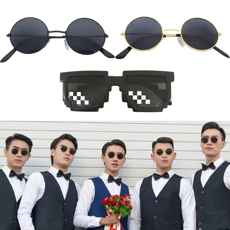Small Round Sunglasses Women Men UV400 Metal Brand Designer Punk Sun Glasses
