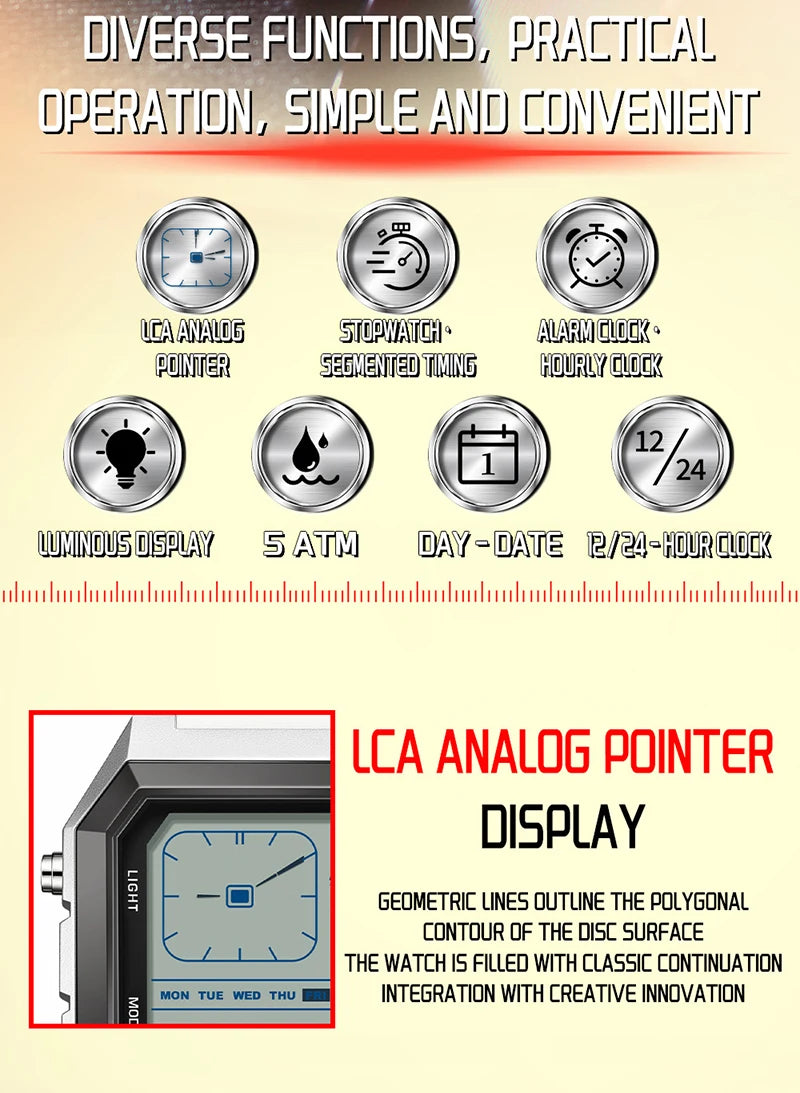 SANDA 6307 Sports Alarm Electronic Watch Digital Watches for Man Women Boys