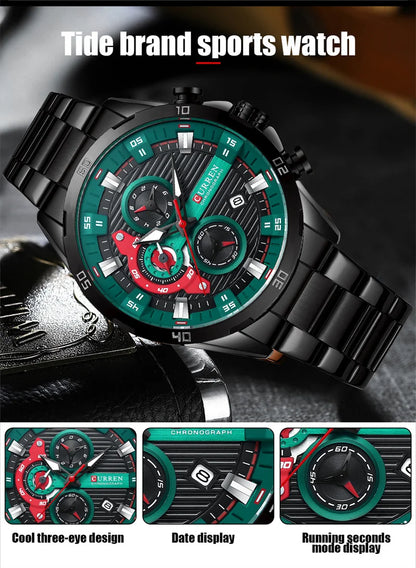 Curren 8402 Fashion Casual Male Quartz Wristwatches