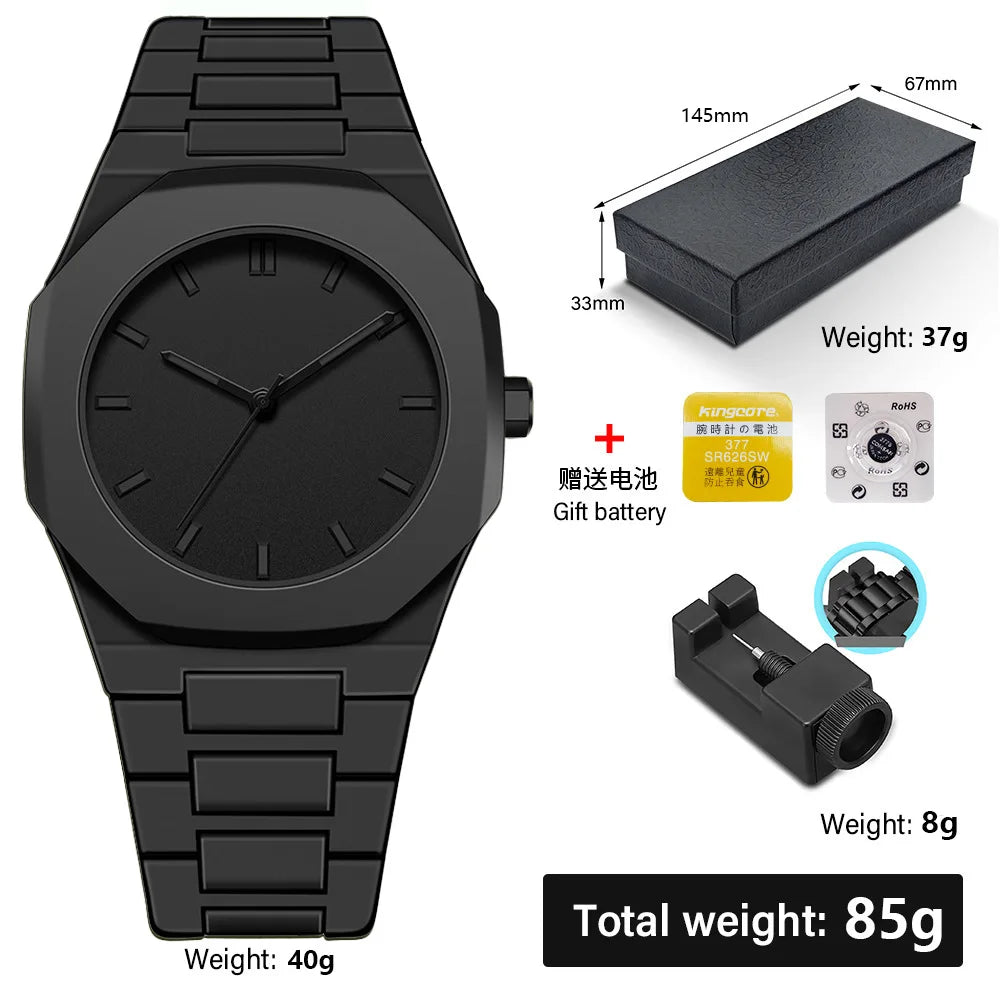 Fashion Plastic Strap Men Watches Sports Quartz Wristwatches for Mens Minimalist Design Lightweight Clock Reloj Hombre