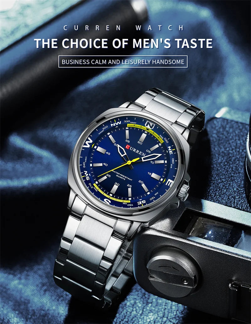 CURREN 8455 Classic Business Casual Quartz Watch for Men