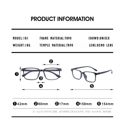 O-Q CLUB Men's Eyeglasses Optical Lenses With Prescription Glasses Women Eye Glass for Man Women's Eyeglass Frame Lunette Myopia