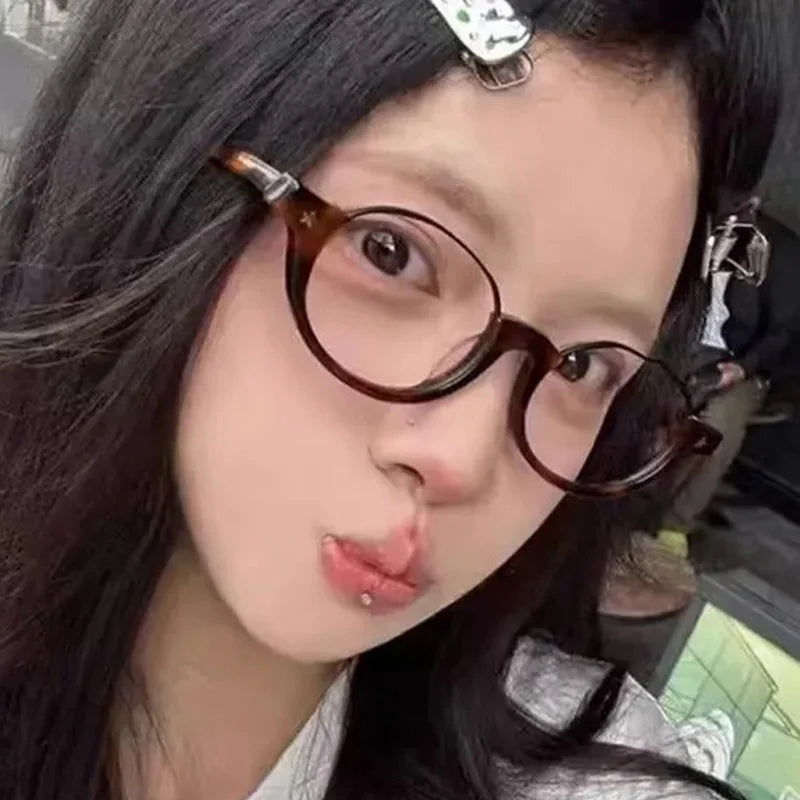 Japanese Small Oval Anti-Blue Light Glasses for Women