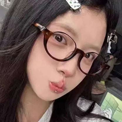 Japanese Small Oval Anti-Blue Light Glasses for Women