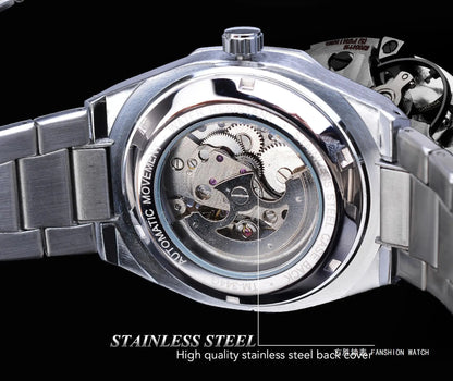 Forsining 344D  Luxury  Hollow Automatic Mechanical Watch Men Luminous Foreign Trade Cross-border Tide Waterproof Watches