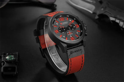 CURREN 8314 Men Quartz Watch Waterproof Chronograph Business Leather Belt Retro Watch For Men Watches Student Wristwatch Sports