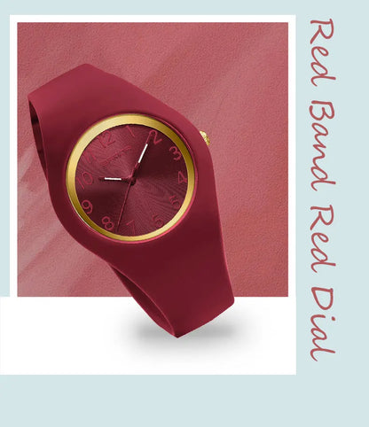 SANDA 6186 Fashion Teenagers Silicone Strap Quartz Watch