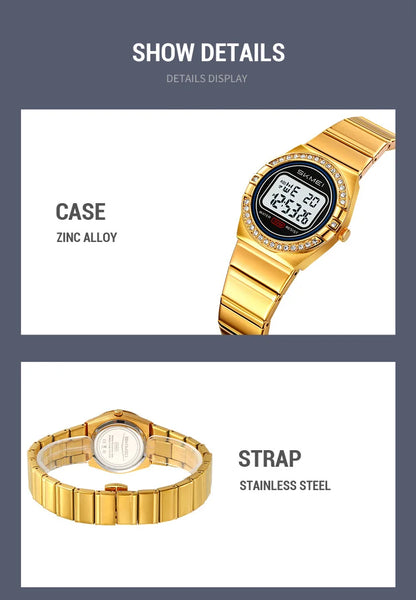 SKMEI 2446 Luxury Casual Female Girl Sports Watches Waterproof Digital Wristwatches