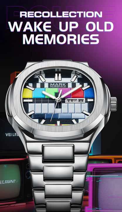 Mark Fairwhale 5210 Top Watch Men Luminous Unique Design Steel Quartz Watches