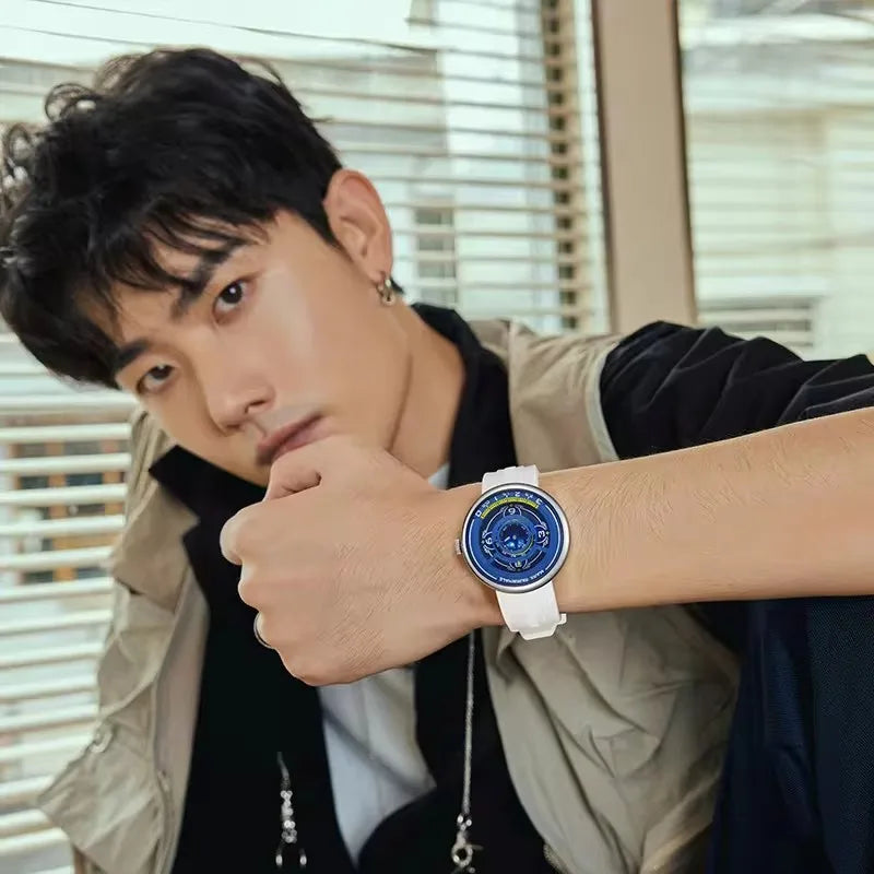 Mark Fairwhale 5990 Trendy Casual Earth 3D Relojes Hombre Fashionable Luminous Wristwatch  for Men