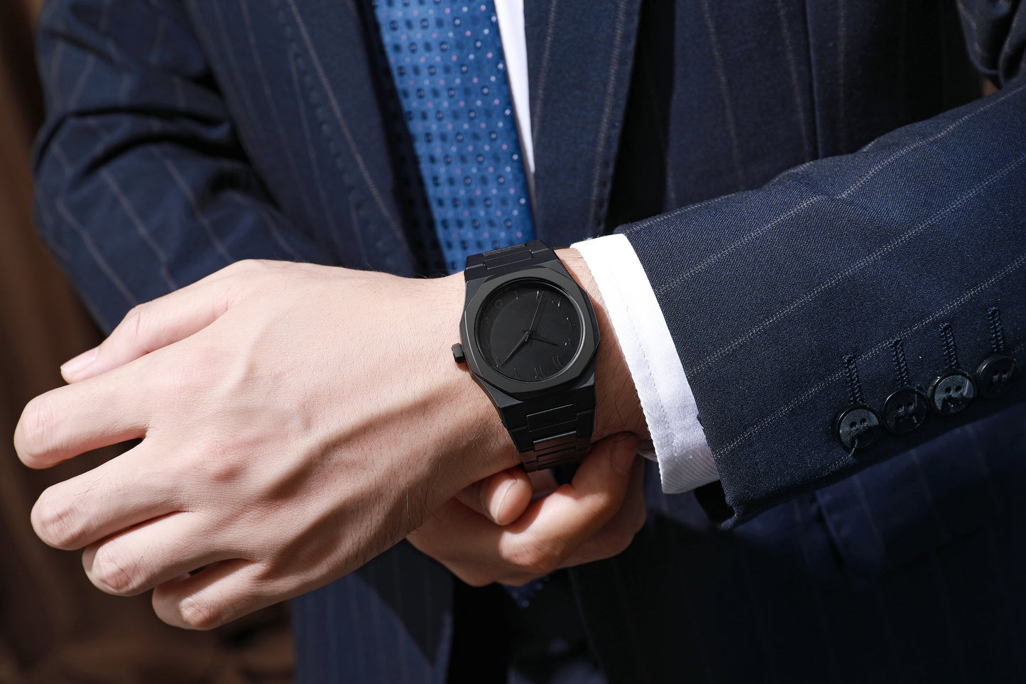 Modern Minimalist Personality Creative All-black Men's Watch Arabic