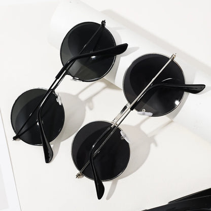 Small Round Sunglasses Women Men UV400 Metal Brand Designer Punk Sun Glasses
