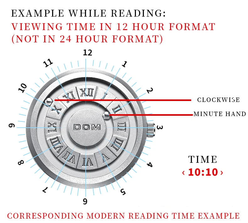 DOM 1345 Fashion New Personalized Floating Magnetic Pointer Free Ball Bearing Creative Waterproof Quartz Watch for Men Clock