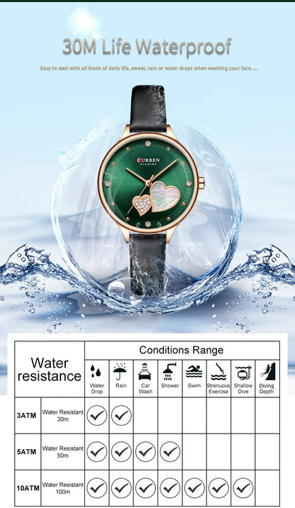 CURREN 9077 Luxury Fashion Women's Watch Waterproof Quartz Watch