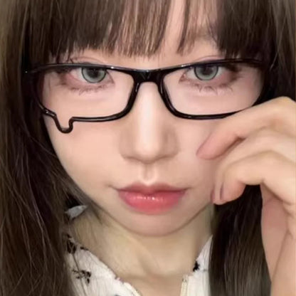 Unisex Japanese Anime Y2K Teardrop No Lenses Eyeglass