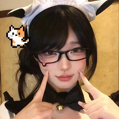 Unisex Japanese Anime Y2K Teardrop No Lenses Eyeglass