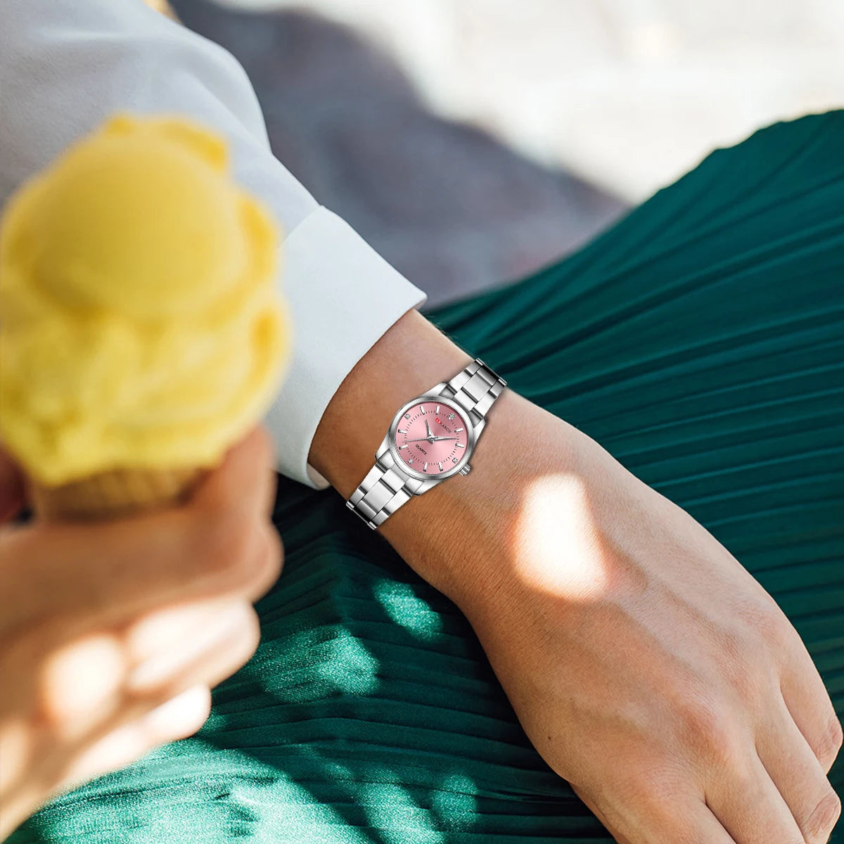 Luxury Women's Watch  Pink Minimalist Girl Clock Outdoor Travel Women Wrist Watches