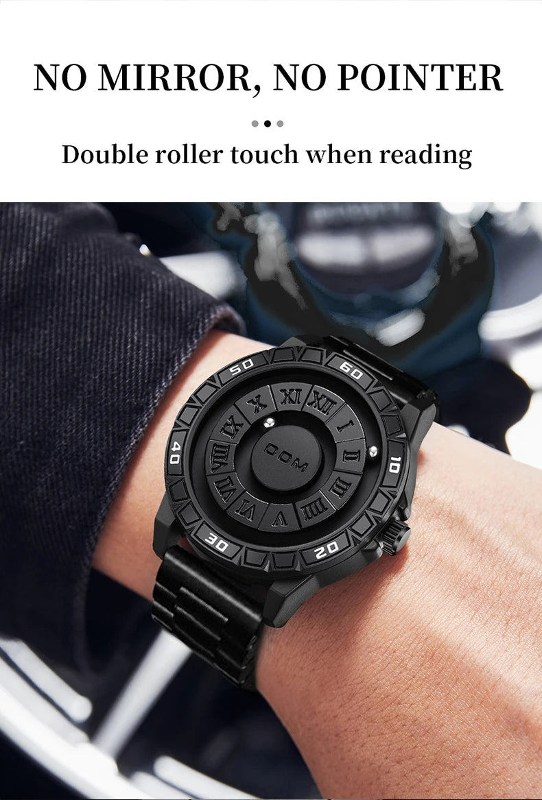 DOM 1726 Original New Design Magnetic Ball Concept Men's Fashion Cool Trend Minimalist watch