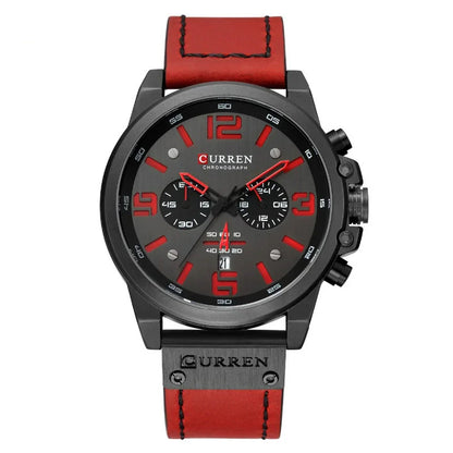 CURREN 8314 Men Quartz Watch Waterproof Chronograph Business Leather Belt Retro Watch For Men Watches Student Wristwatch Sports
