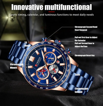 CURREN Q1 Fashion Casual Many Models Quartz Wristwatches Men's Hands Business Watch Auto Date Clock Male Wrist Watches for Male