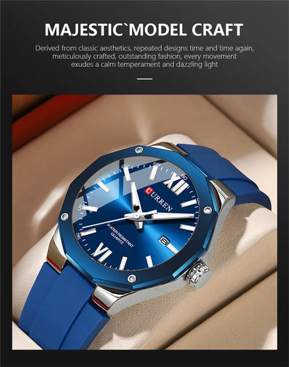 Curren 8465 Fashion Factory Brand Watches for Men  with Date Simple Quartz Clock