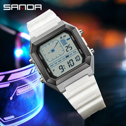 SANDA 6307 Sports Alarm Electronic Watch Digital Watches for Man Women Boys