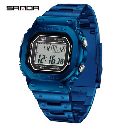 SANDA 2162 Men Electronic Watch Multifunctional Wristwatch