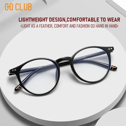 O-Q CLUB Retro Round Men and Women Optical Prescription Glasses