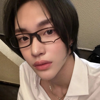 Harajuku Black Small Square No Lenses Teardrop Eyeglasses Japanese Anime