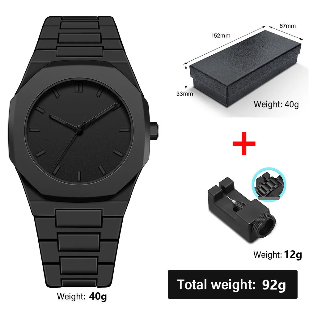 Fashion Plastic Strap Men Watches Sports Quartz Wristwatches for Mens Minimalist Design Lightweight Clock Reloj Hombre