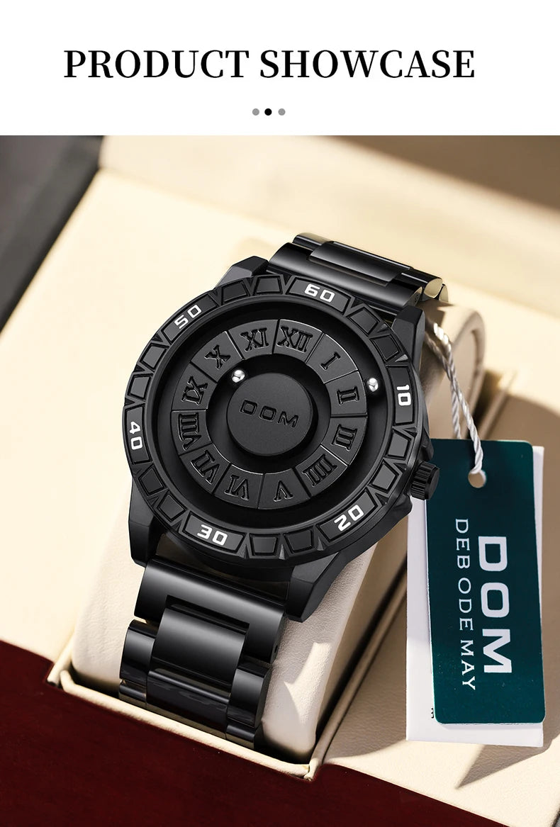 DOM 1726 Original New Design Magnetic Ball Concept Men's Fashion Cool Trend Minimalist watch