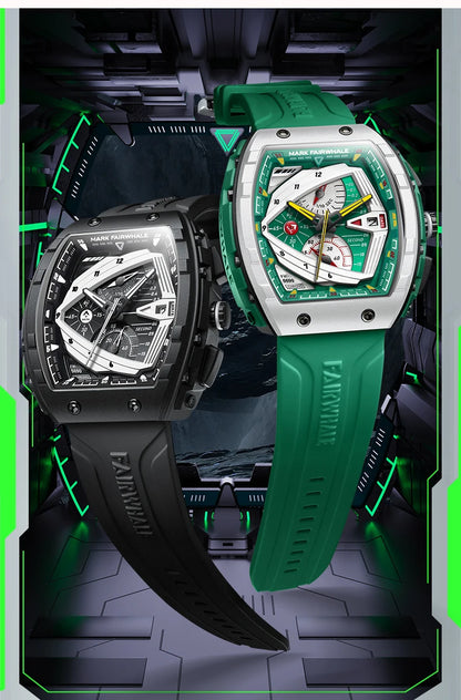 Mark Fairwhale 5690 Top Brand Sport Men Clock Rubber Quartz Watch