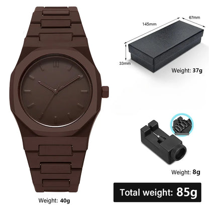 Minimalist Design Quartz Watch for Men Casual Lightweight Plastic Strap Waterproof Sports Business Watches Man Creative Clock