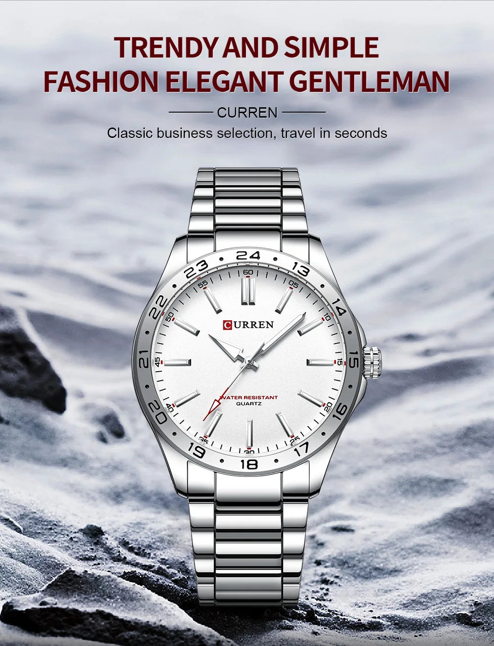 CURREN 8452 Men Ultra Thin Quartz Watch