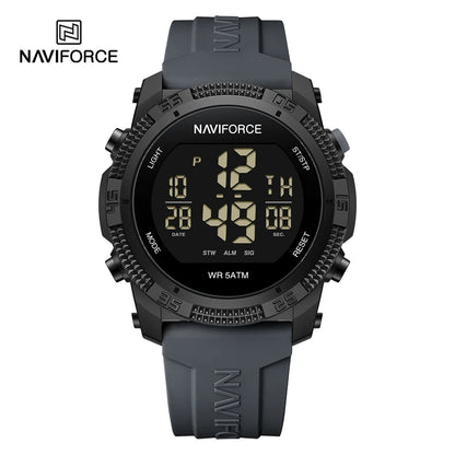 Naviforce 7104 Men Fashion Outdoor Watch Electronic LCD Digital Casual Watch