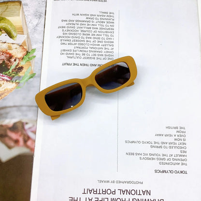 Children Cute Vintage Frosted Rectangle Sunglasses Outdoor Girls Boys Sweet Sun glasses Protection Classic Kids eyewear UV400