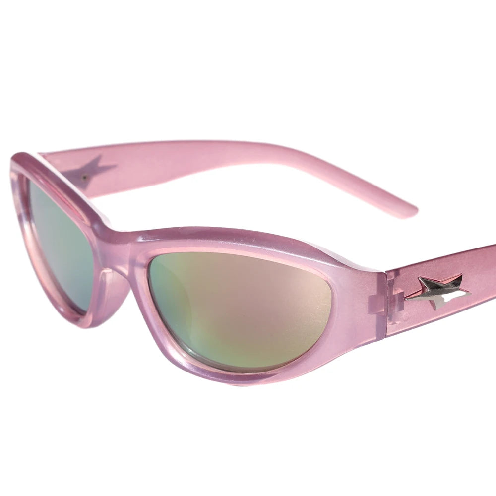 Star Steampunk Y2K Sunglasses Women Men Brand Design Sports Punk Sunglasses