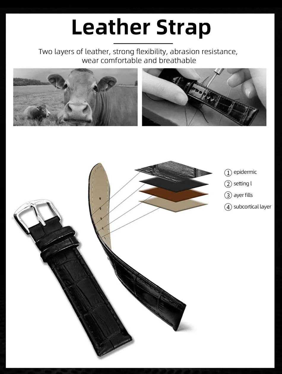 CHENXI 8216 Elegant Waterproof Square Men's Quartz Watch