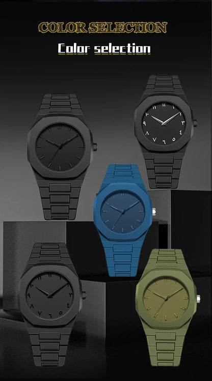 Minimalist Design Quartz Watch for Men Casual Lightweight Plastic Strap Waterproof Sports Business Watches Man Creative Clock