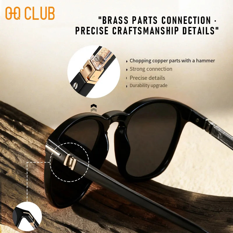 O-Q CLUB New Men's Fashion Square Polarized Sunglasses