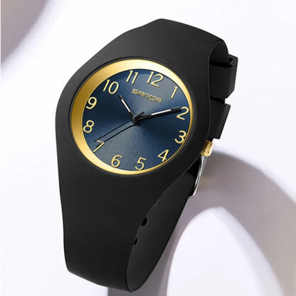 SANDA 6186 Fashion Teenagers Silicone Strap Quartz Watch
