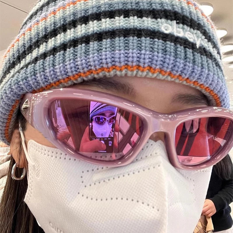 Star Steampunk Y2K Sunglasses Women Men Brand Design Sports Punk Sunglasses