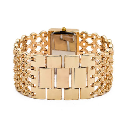 Simple Square Gold Ladies Watch Fashion Classic Alloy Diamond Bracelet Ladies Watch Gold Silver Diamond Scale Dial Quartz Reloje