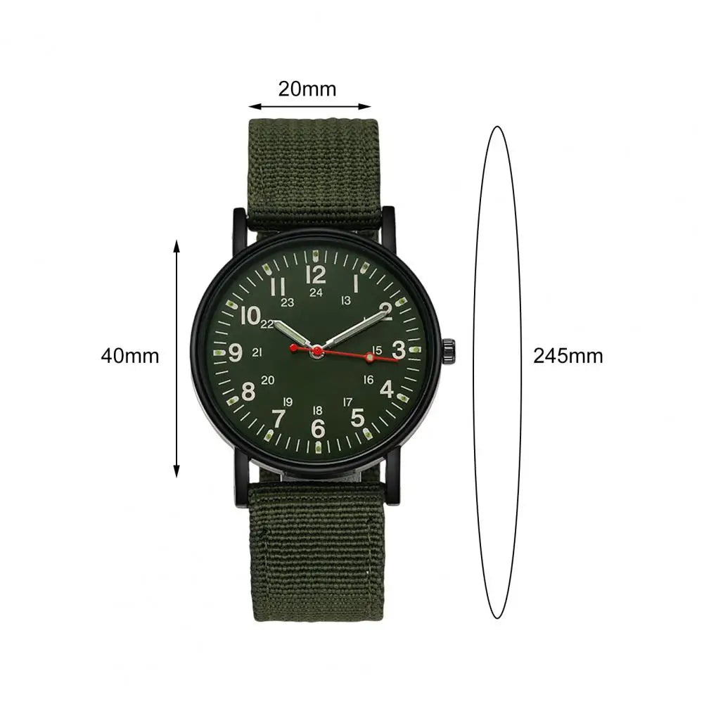 Fashion Men Watches Luminous Nylon Band Watch Men Wrist Quartz Sports Shock Wristwatches Couple Waterproof Relogio Masculino