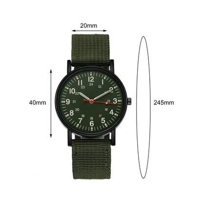 Fashion Men Watches Luminous Nylon Band Watch Men Wrist Quartz Sports Shock Wristwatches Couple Waterproof Relogio Masculino