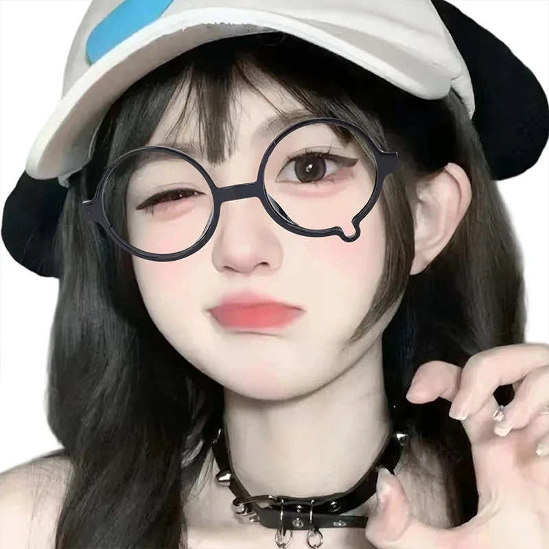 Y2K Aesthetic Dripping Tears Glasses No Lenses Anime Tears Eyeglasses