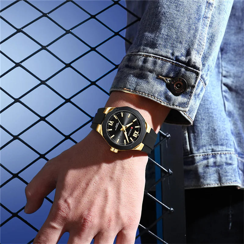 Curren 8465 Fashion Factory Brand Watches for Men  with Date Simple Quartz Clock